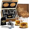 SET BICCHIERI DA WHISKY REGALO UOMO IDEE REGALO IN SCATOLA ELEGANTE ACCESSORI BA