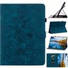 Mldjomid Custodia Cover Compatibile con Lenovo Tab M10 HD Gen 2 (2nd Gen) TB-X306X/TB-X306F 10.1 Pollici Pelle PU Tablet Custodia Protettivo con Portafolio Supporto Funzione, Motivo a Giglio- Blu