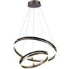 V-TAC Lampadario LED a Sospensione con 2 Cerchi 50W in Metallo Colore Caffè d: 62.5cm h: 110cm 3000K