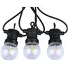 V-TAC Catenaria 5m con 10 Lampadine mini Globo a Filamento LED 4W Colore Nero con Trasformatore 3000K