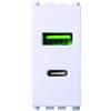 ETTROIT Presa caricatore ETTROIT VA3002B con USB-A e USB-C, 5 V 3,1 A, compatibile con Vimar Arkè