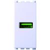 ETTROIT Presa USB da muro ETTROIT, 1 porta USB-A, uscita 5 V 2,1 A, bianca, compatibile con Vimar Arké