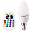 V-TAC Lampadina LED V-TAC SMART VT-2214, E14 a candela RGB + bianco caldo, con telecomando