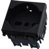 ETTROIT Presa Schuko 2P+T 16A Colore Nero Compatibile Con Vimar Arke VA2102