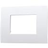 Ettroit VA83301 Placca serie Venus, 3 moduli, plastica, bianca, compatibile con serie Vimar Arkè