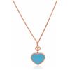 CHOPARD Collana in oro rosa con diamante e turchese happy hearts chopard