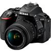 Nikon D5500 + obiettivo AF-P 18-55mm VR, 24,2 MP, risoluzione 6000 x 4000 pixel, sensore CMOS, Full HD, schermo touch, colore nero