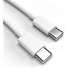 Justcom Cavo di ricarica USB-C per Oppo A74 Bianco 2 x 2 m cavo di ricarica veloce per telefoni cellulari cavo dati