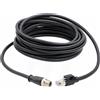 Dripio Cavo M12 X-Code a RJ45 Cat 6A, 10 metri, Gigabit