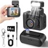StarTech Fotocamera digitale - Fotocamera retrò - Sensore CCD - Video 1080i/P - Impermeabile e resistente agli urti - Doppia stabilizzazione dell'immagine - Obiettivo 4,5-54 mm - Colore: nero