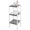 Kit Closet 21603 - Scaffale Nature a 3 ripiani, in legno laccato, bianco/grigio, 80 x 34 x 33