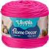 Utopia Crafts T-Shirt Fettuccia Uncinetto 300g 150m - Filo Morbido Elastico per Cestini, Borse, Tappeti, Macramè & Decorazione Casa, Oeko-Tex (Rosa Fucsia)