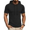 COOFANDY Felpa Uomo Maniche Corte Cappuccio Palestra | Traspirante丨Elastica丨Tasca a canguro丨Fitness丨Casual丨Uso quotidiano丨Regular fit