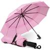 WLine Wind Ombrello Pieghevole Antivento da Pioggia con 10 Aste Rinforzate e Tela Idrorepellente 210T - Ombrello Portatile Resistente Apri e Chiudi Automatico, Diametro 104cm