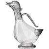 EDZARD Decanter a papera Daisy (H 26 cm), elementi placcati in argento | antiossidante, caraffa cristallo, brocca in vetro, per servire in tavola, idea regalo, decorazione casa
