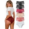 Hialegion Donna Biancheria Intima A Vita Alta Sexy Lace Panty Copertura Completa Plus Size Cheeky Pantiesmulticolor 6 Pack S-4XL
