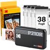 KODAK Mini 2 Retro Stampante Foto 5x7,6cm 4PASS 38 Fogli Nero Bluetooth