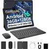 Laptok Tablet 10 Pollici Android 16 36GB RAM 128GB ROM Gemini AI WiFi 6 con Tastiera