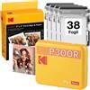 KODAK Mini 3 Retro Stampante Foto 7,6x7,6cm 4PASS 38 Fogli Giallo Bluetooth