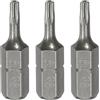 QUARKZMAN Punta Torx T9 3 Pezzi 1/4 25mm Gambo Esagonale | Acciaio S2,Testa a Stella 6 Punte,con Foro,per Cacciavite Elettrico a Percussione,Grigio