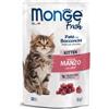 Monge Fresh Paté con Bocconcini Kitten Ricco in Manzo Alimento Umido Senza Cereali per Gattini 85 g