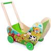 Hess Holz Spielzeug Giocattolo In Legno Carrozzina Fattoria LxPxH 620x310x530Mm NUOVO Carro