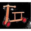 Holz Wenzel Holzspielzeug Gioco IN Legno Lauflernroller L/B / H 44cm/14cm/40cm Nuovo Tre Ruote Motorino