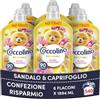 Coccolino Ammorbidente Concentrato Sandalo e Caprifoglio, Ammorbidente Lavatrice, Freschezza Lunga Durata, Dermatologicamente Testato, 90 Lavaggi, Confezione da 6