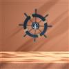 Spiaggia Nautica Barca Di Legno Ruota Timone Nave Casa Parete Appeso Ornamento