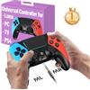 Ruibopad Controller Luna wireless per Fire TV Stick, controller di gioco alternativi per Amazon Luna, PC Bluetooth Gamepad per tablet iPad Handy, ALPS Joystick senza Drift Turbo Gyro 1200 mAh Akku Rot Blua