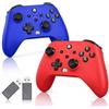Dinosoo Confezione da 2 gamepad wireless per Xbox One, Serie X|S, PC - Turbo, Macro, Hall Trigger, doppia vibrazione, jack audio da 3,5 mm, batteria integrata, adattatore 2,4 GHz