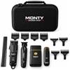 MONTY SOUL Kit Tagliacapelli Uomo Multifunzione con Macchinetta Capelli, Rifinitore, Rasoio Elettrico, Regolabarba Naso/Orecchie, Mantella da Taglio, Pettine, Spazzole di Pulizia e Cavi di Ricarica