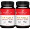 New Zealand Honey Co. Miele di Manuka UMF 15+ / MGO 514+ - Crudo e Monoflorale, Testato in Laboratorio Indipendente - Origine Nuova Zelanda, Tracciabile QR - 500g (Confezione da 2)