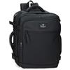 Pepe Jeans Dudley Zaino da cabina per laptop Nero 30x40x20 cm | Tasca antifurto, Adattabile al trolley, Poliestere con dettagli in similpelle, laptop da 15,6 pollici, 24L
