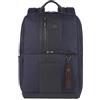 PIQUADRO - Zaino Porta PC 14 Tessuto Riciclato e Pelle - Uomo - Blu | Spallacci imbottiti, Vani organizzati, Alloggio device, Ufficio, Uso quotidiano