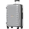 MGOB Valigia Bagaglio a Mano 54L PC Trolley Media Rigida Valigie da Viaggio 4 Ruote Girevoli Doppie e TSA Lucchetto 66x44x24cm
