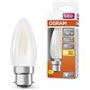 OSRAM Lampada a LED B60 a stella LED per base B22D, forma di candela, vetro Matt, lumens 806, bianco caldo, 2700k, sostituzione per lampadine da 60w convenzionali, non dimmerabile, 1 pacco