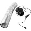 EfforPrac Estrattore di fumi di saldatura a basso rumore per fai da te (Fan Plus tubo | Motore da 3500 giri/min, flusso d'aria da 44 CFM, alimentazione USB 5 V, design compatto da 11 cm, rimuove il fumo nocivo