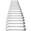 GearWrench Universal Spline XL - Set di chiavi combinate SAE a cricchetto