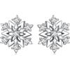 Qings Natale Orecchini Fiocco di Neve per Donna Argento Sterling 925 Orecchini a Pendente Inverno Fiore di Ghiaccio con Zirconi Cubici Regali di Compleanno per Mamm