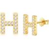 AILUOR Orecchini iniziali da donna, orecchini con lettere in argento S925 placcati in oro 14K ipoallergenici Orecchini personalizzati con nome dell'alfabeto Regali di compleanno Gioielli
