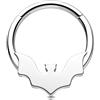 Melighting Orecchini per cartilagine a forma di pipistrello, 16 g, per Halloween, helix, piercing per setto nasale, orecchini a conchiglia per donne e uomini