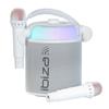 Dripio Altoparlante per karaoke con 2 microfoni, Bluetooth, USB, AUX, colore bianco