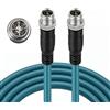 Dripio Cavo Ethernet M12, standard X-Code, categoria 6, lunghezza 8 metri, altamente flessibile, schermato