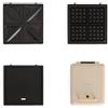 CREATE/STONE STUDIO/Tostiera-grill e macchina per waffle quadrupla sabbia / 3 piastre intercambiabili: Grill, Waffle e Sandwich, antiaderente, apertura a 180°, 4 fette, retro, 1600W