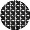 OnlyWow© Tappeto Doccia Accessori Bagno Bathmat Tappeti Bathroom Mat - Nero | 70x70 cm - Rotondo - Antiscivolo Moderni Memory Foam Lavabile Moderno - Geometrico