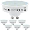EACLL Ultrapiatto GU10 LED Lampadina Bianco Freddo 4,8W Equivalente a Alogena 75W, 560lm 6000K, Pacco da 6, Ø50xH30mm Per Faretti da Incasso, Angolo del Fascio 120° Senza Sfarfallio, Non Dimmerabile