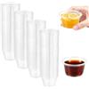 Cisolen 200 Pezzi Bicchierini di Plastica Trasparente 40 ml, Bicchieri da Shot Riutilizzabili Multifunzione per Liquore, Dessert, Caffè, Bevande e Finger Food per Banchetti Feste Natale Compleanni e Matrimoni