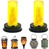 XPJBKC Led Lampadina Solare Ricambio, 2 Pezzi Lampadine Solari di Ricambio per Pannello Solare, Lampadina Solare da Esterno con Effetto Fiamma per Lanterna Solare da Giardino, 8.5cm