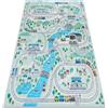 rugsx Tappeto Bambino lavabile e antiscivolo Verde/Grigio 80x150 cm